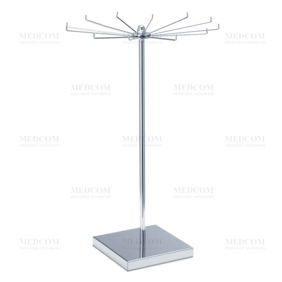 Counter jewelry stand, rosette, chromium plated